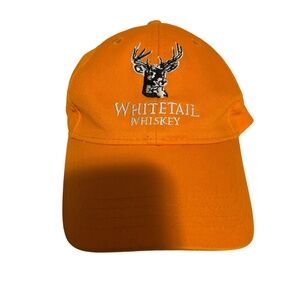 Unisex Adult Whitetail Whiskey Dad Cap in Orange